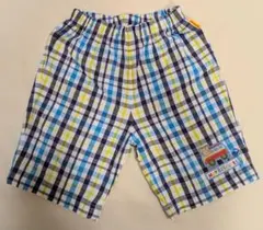【ミキハウス ホットビスケッツ】 チェック柄 半ズボン 90cm