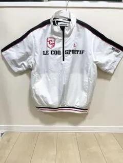 今だけプレゼント　LE COQ SPORTIF 半袖ブルゾン　中綿　ホワイト