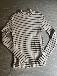 UNIQLO ストライプ リブ長袖Tシャツ S