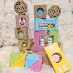 ウッディプッディ はじめてのつみき おとつむ 積み木 知育玩具のサムネイル
