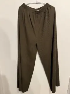 【coca】リブ編みオリーブグリーンパンツ LONG