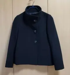 INDIVI アンゴラ混ショートコート　スタンドカラー　L　40