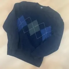 ユニクロUNIQLO アーガイル柄 woolセーター L‼️送料込