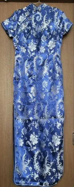 青色チャイナドレス 36 結婚式　パーティー　ドレス