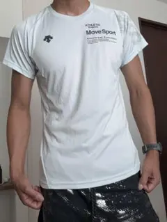 デサントDESCENTE Move Sport Tシャツ ホワイト 半袖　M美品