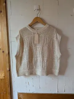 studio CLIP アイボリー ニットベスト 新品未使用