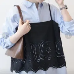 美品！！　アメリカンホリック　レースビスチェ　黒　綿100% Mサイズのサムネイル