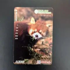 使用済 パスネット 3000円 京王電鉄 多摩動物公園 レッサーパンダ
