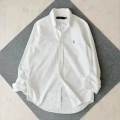 ラルフローレン オックスフォード コットン シャツ ポニー刺繍 白 BD