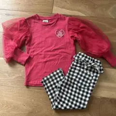 110サイズ　BREEZEチュール袖T &リセマイン7分丈パンツ