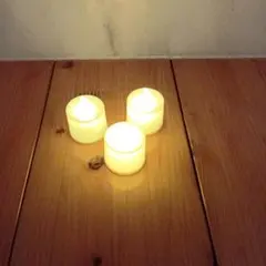LEDキャンドルライト　３個　ボタン電池　ウェルカムスペース　結婚式