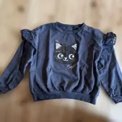 スパンコール猫ちゃんトレーナー130㎝