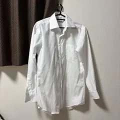 メンズ SUIT SELECT長袖ワイシャツ ホワイト 無地