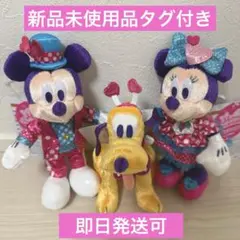 ディズニー　パルパルーザ　ミッキー　ミニー　プルート ぬいぐるみバッジ　セット