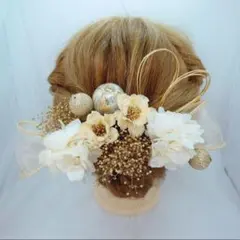 髪飾り【5c20】ドライフラワー　結婚式　成人式　卒業式　七五三　前撮　振袖　袴