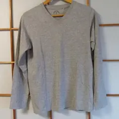 GU グレー Vネック 長袖セーター Sサイズ