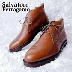 【希少✨】 Salvatore Ferragamo シボ革　ビブラム　ブラウンのサムネイル
