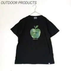 アウトドアプロダクツ　クルーネックTシャツ　M　黒　グリーンアップルロゴ　綿のサムネイル