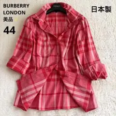 BURBERRY LONDON チェックシャツ 40 日本製 ピンク - メルカリ