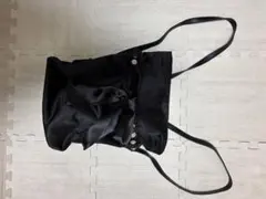 サテンリュック 黒 リボン付きのサムネイル