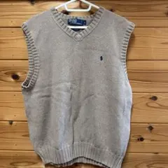 Polo by Ralph Lauren ベージュ Vネックベスト L