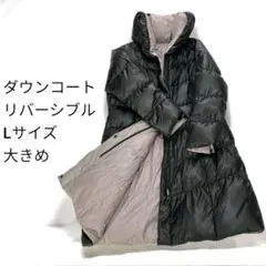 （お値下げしました‼️）ダウンジャケット　リバーシブル Ｌサイズ　黒vsベージュ