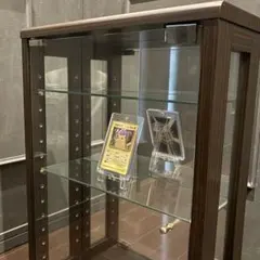 カウンター下収納 コレクションボード ガラスケース 幅59cm ホワイト