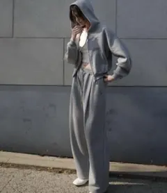 clane LOGO SWEAT TUCK WIDE PANTS サイズ1