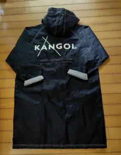 KANGOL レインコート 黒 軽量 フード付き レディースM〜L 季節おすすめのサムネイル