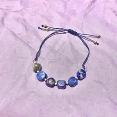 ラピスラズリ天然石アクセサリーブレスレットブルーパワーストーン水晶鉱物原石縁起物