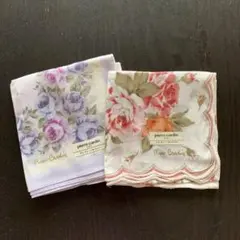 pierre cardin 花柄ハンカチ 2枚セット