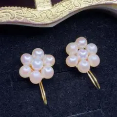 パール イヤリング フラワー 冠婚葬祭 結婚式 入学式 卒業式 本真珠 上品