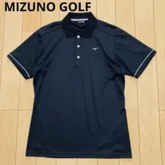 MIZUNO GOLF ミズノゴルフ　ポロシャツ　半袖　黒　Lサイズのサムネイル