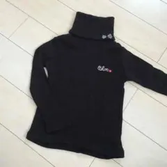 BLOC 90 ハイネック ロンＴ ブラック ブロック キッズ