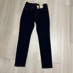 無印良品　ストレッチ　デニム　スリムパンツ　ダークネイビー