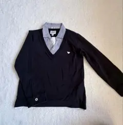 卒園入学式　新品同様ARMANI JUNIOR ネイビー ドッキングポロシャツ