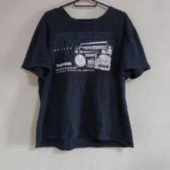 ラジカセ グラフィック Tシャツ ネイビー