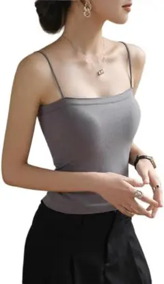 冷感キャミソール 　カップ付き　色グレー　サイズ3XL