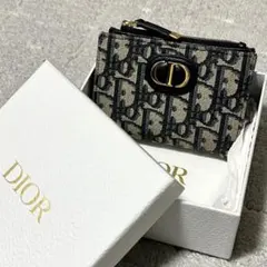 現行！ディオール［オブリーク］二つ折り財布　30モンテーニュ　ダリア　ウォレット