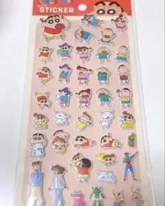 クレヨンしんちゃん　ステッカー　 ふわふわシール　ぷっくり　セリア　人気