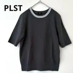 PLST プラステ メタリックネック ニット プルオーバー グレーのサムネイル