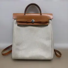 HERMÈS エルメス エールバックキャンバス レザー　箱・保存袋付