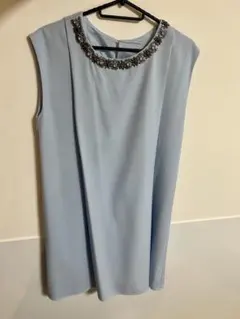 ビジューノースリーブワンピース