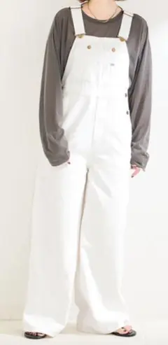 Lee オーバーオール　白　Sサイズ