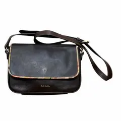 鈴*木様 良品 ポールスミス 本革レザーショルダーバッグ 濃茶色