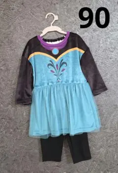 新品未使用　エルサ　ルームウェア　ベロア　チュール　90