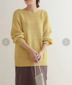 アーバンリサーチドアーズ テープヤーンMIXニット 麻混 タグ付き