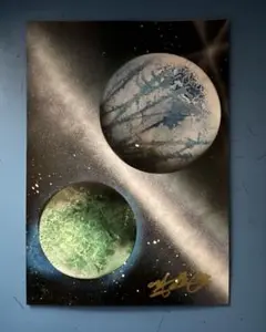 スプレーアート作品#31 【宇宙】　A4