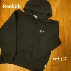 古着　ビンテージ　リーボック　Reebok　Мサイズ　裏起毛パーカー　黒