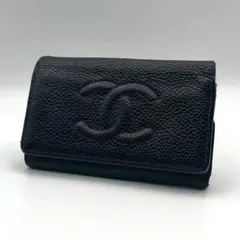 CHANEL シャネル キャビアスキン キーケース ココマーク レザー